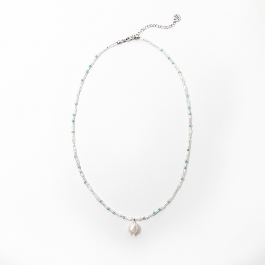Gavitella Sage Pearl Beaded Necklace