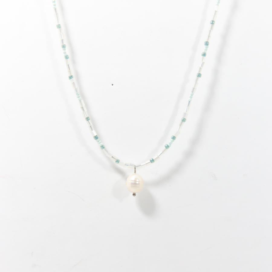 Gavitella Sage Pearl Beaded Necklace