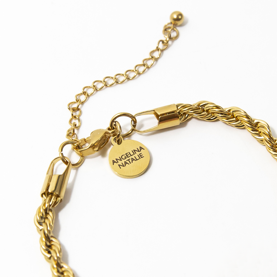 Gianni Twisted Rope Chain Bracelet in Gold