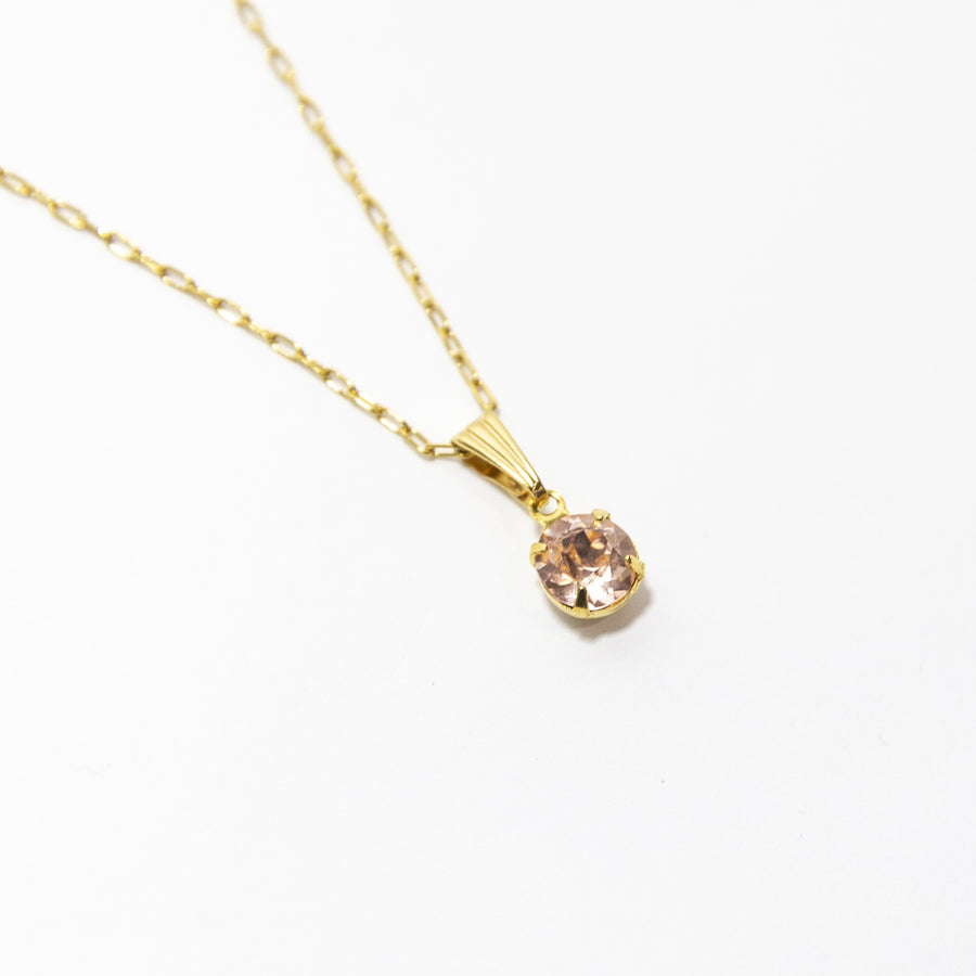 Vintage Rosaline Crystal Necklace