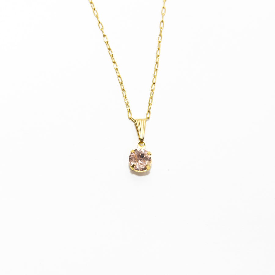 Vintage Rosaline Crystal Necklace