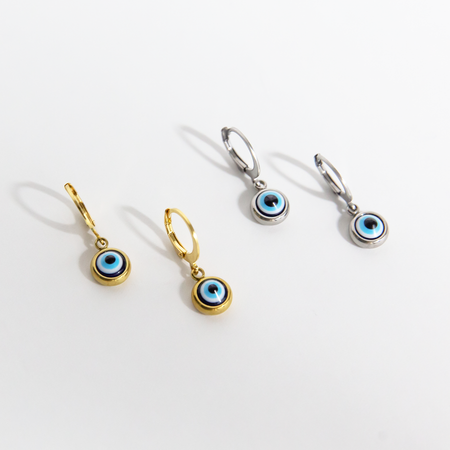 Alessi Evil Eye Earrings in Silver