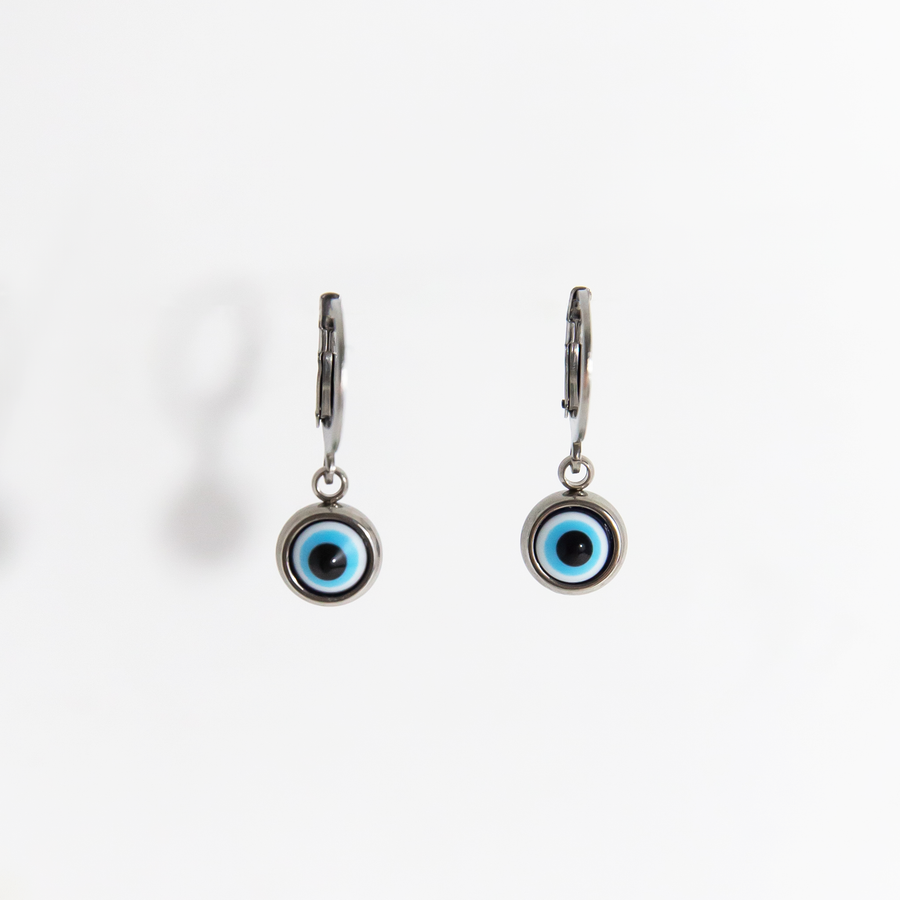 Alessi Evil Eye Earrings in Silver