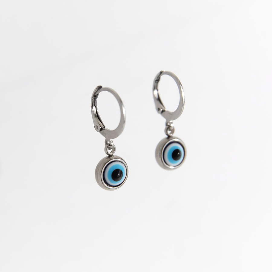 Alessi Evil Eye Earrings in Silver