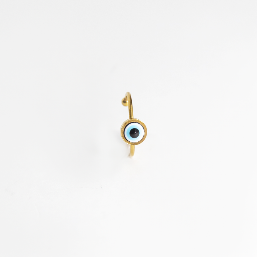 Alessi Round Evil Eye Ring in Gold