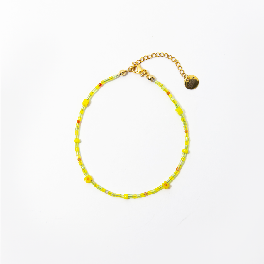 Atrani Daisy Beaded Anklet