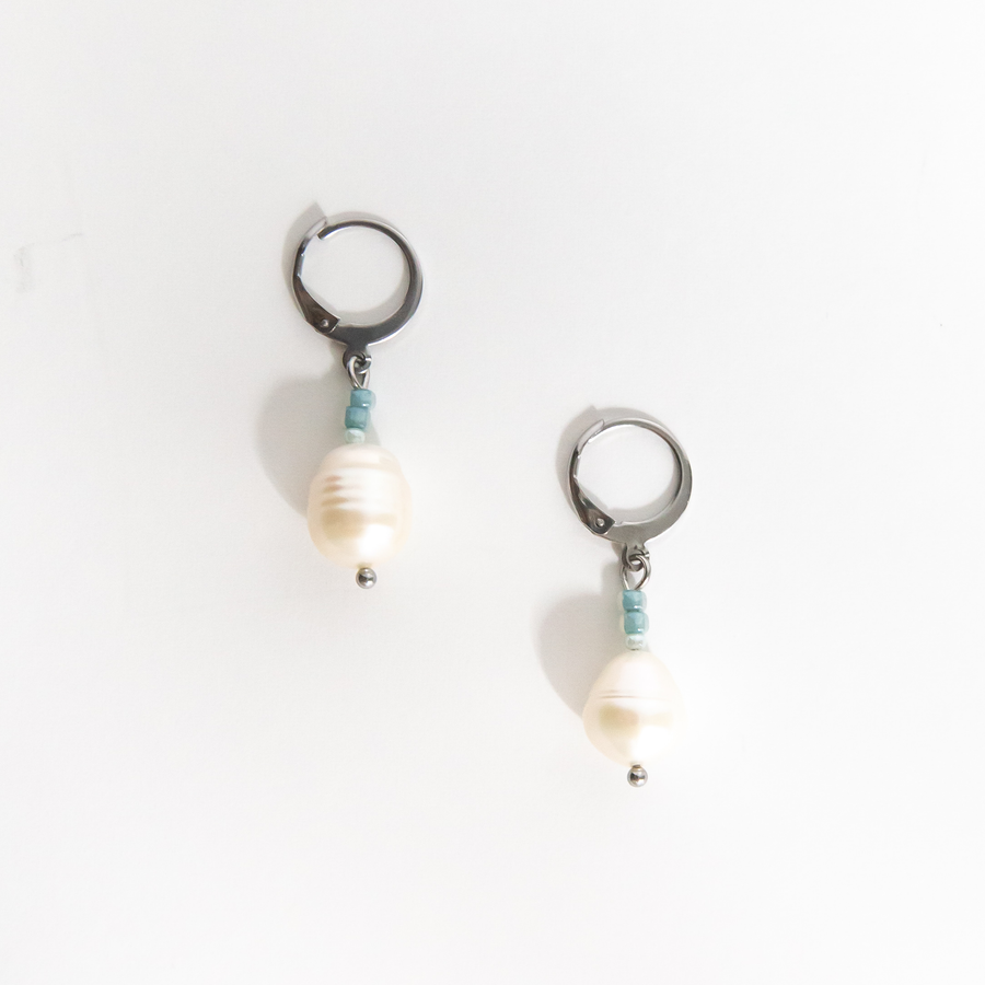 Gavitella Sage Pearl Beaded Earrings