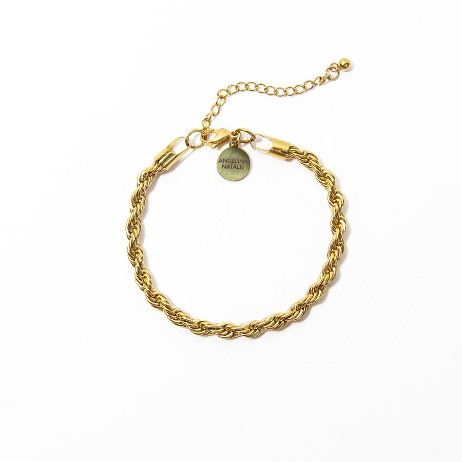 Gianni Twisted Rope Chain Bracelet in Gold