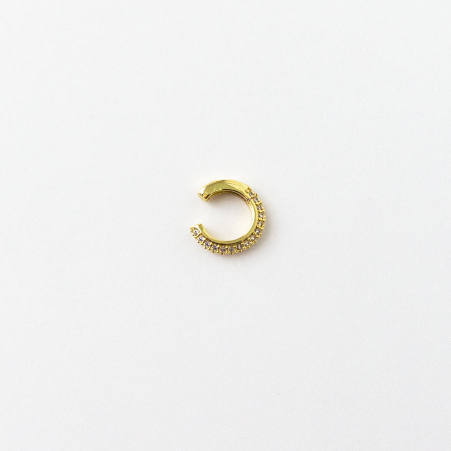 Glasswing Crystal Huggie Hoop Ear Cuff