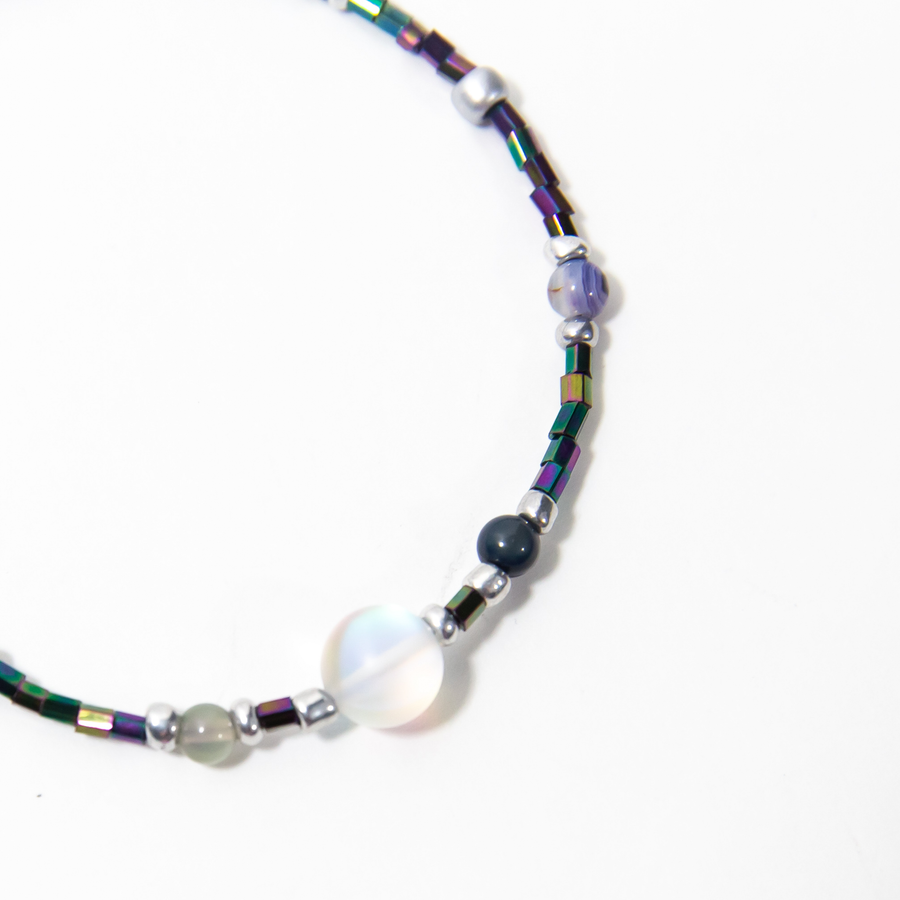 Lucia Iridescent Moonstone Beaded Bracelet