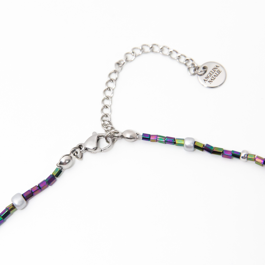 Lucia Iridescent Moonstone Beaded Necklace