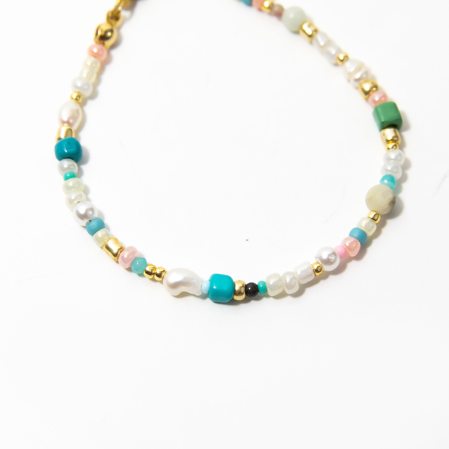 Maiori Freshwater Pearl Pastel Beaded Bracelet