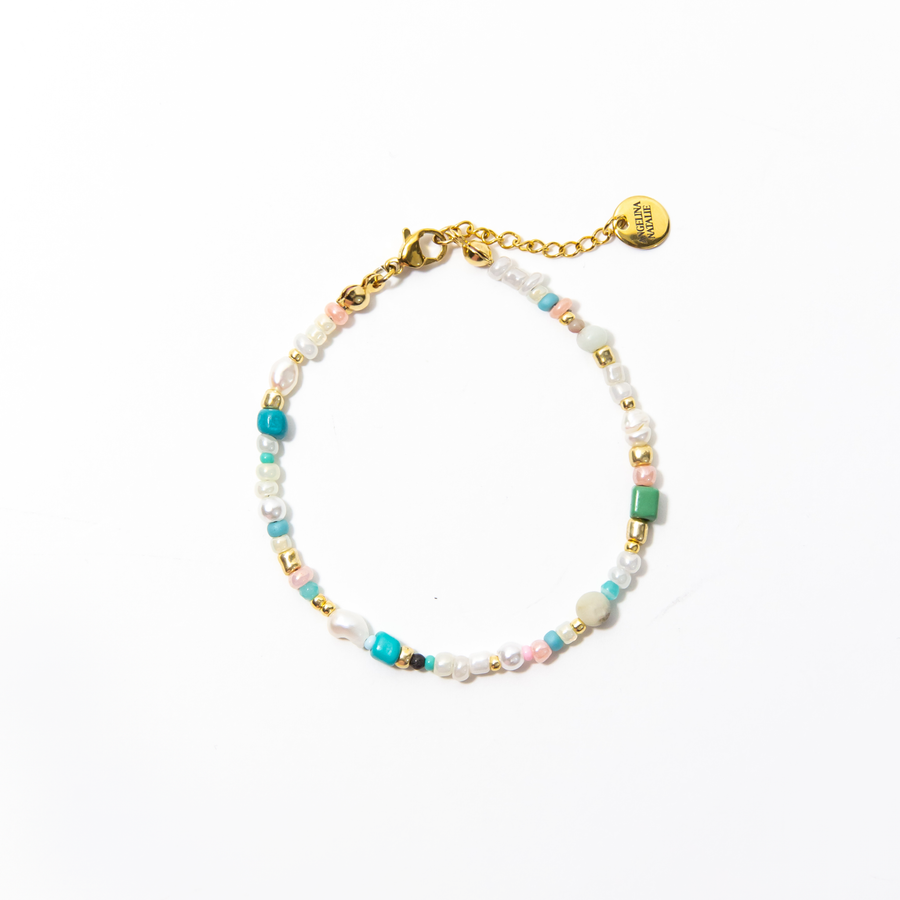 Maiori Freshwater Pearl Pastel Beaded Bracelet