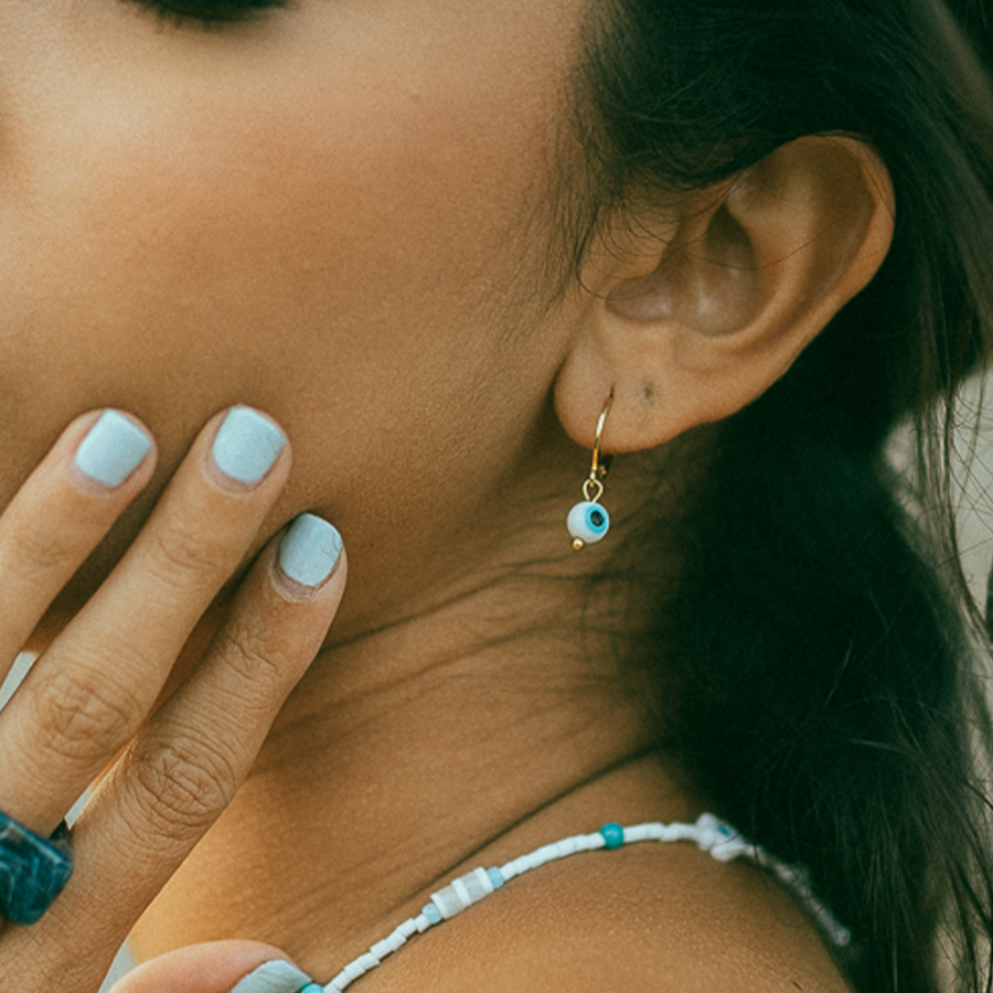Maiori Teal Mismatched Earrings