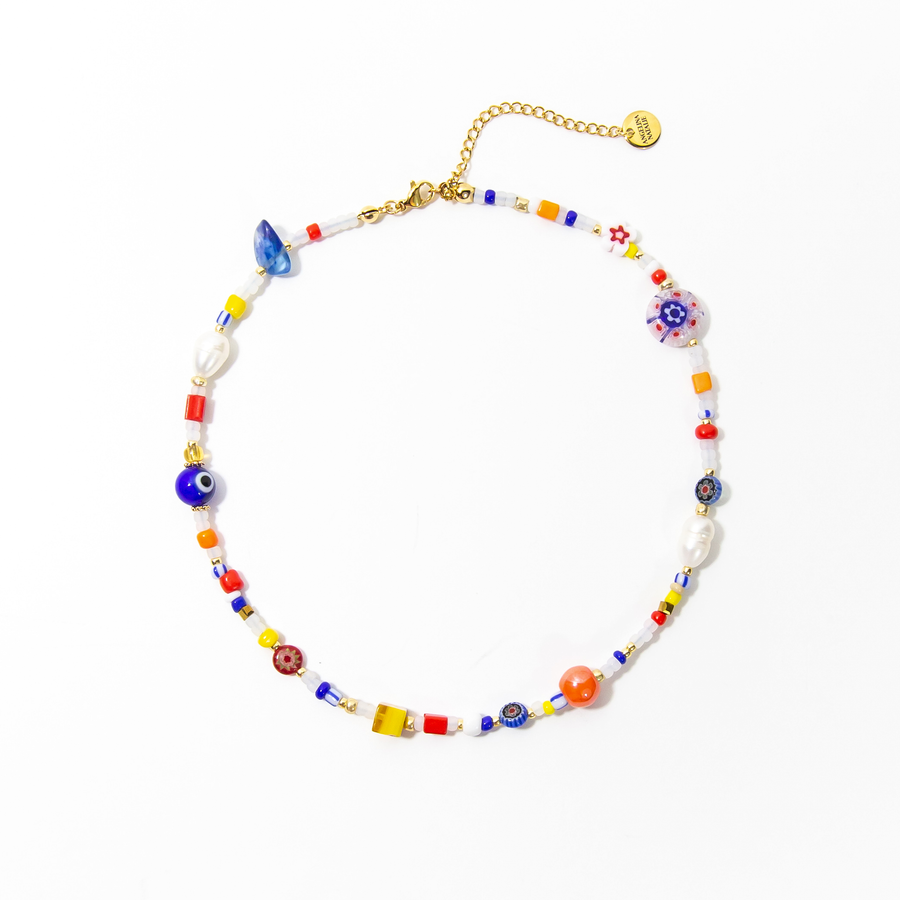 Positano Millefiori Beaded Choker Necklace