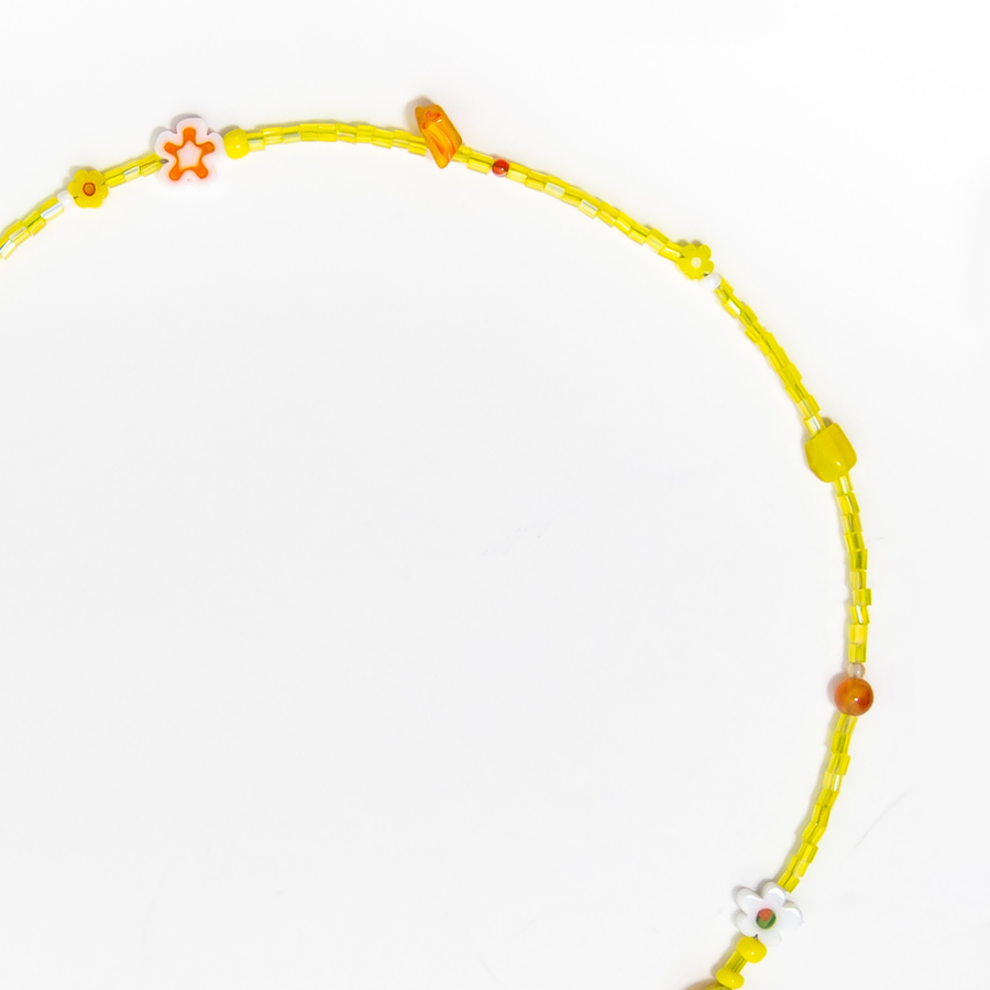 Praiano Daisy Millefiori Beaded Choker Necklace