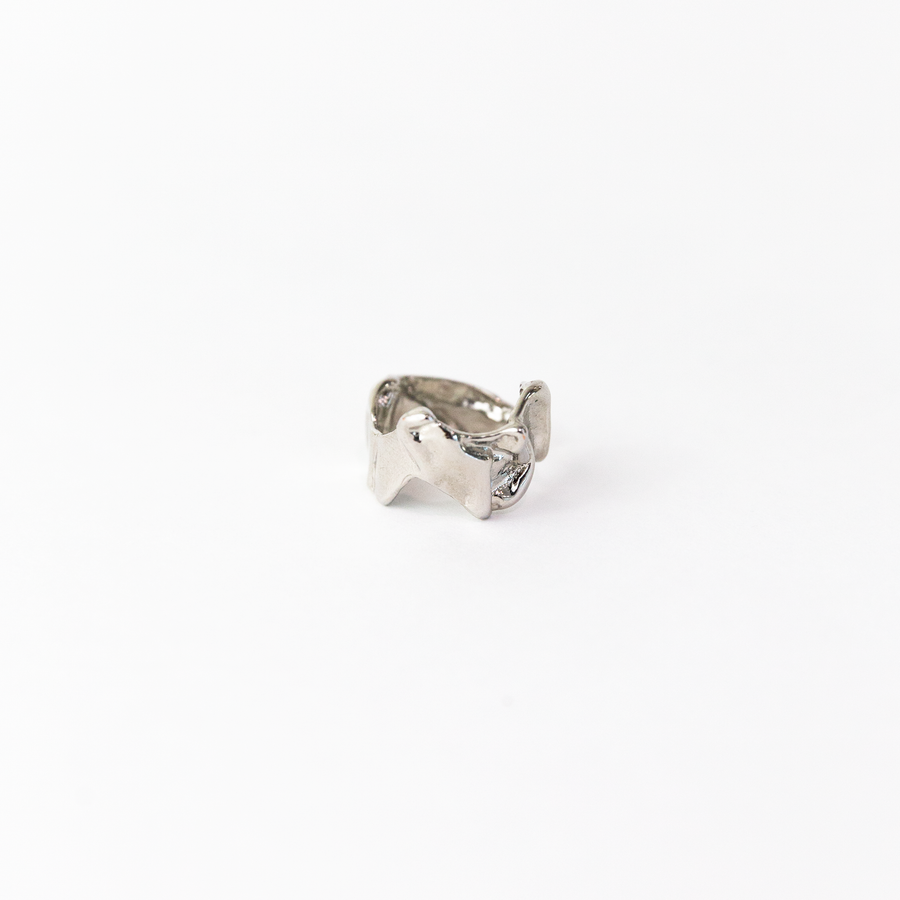Silver High Polish Foiled Ring