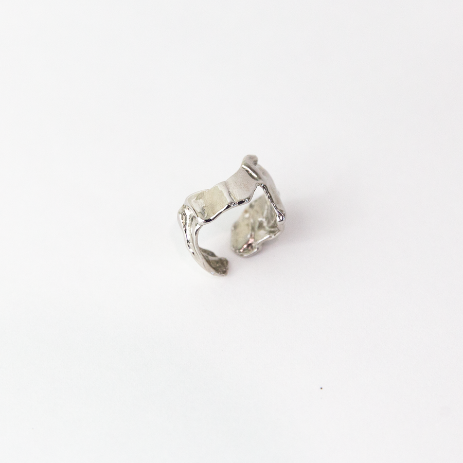 Silver High Polish Foiled Ring