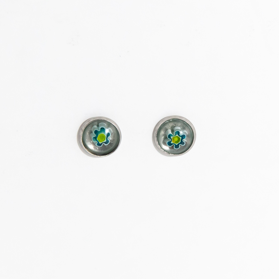 Sorrento Floral Millefiori Stud Earrings