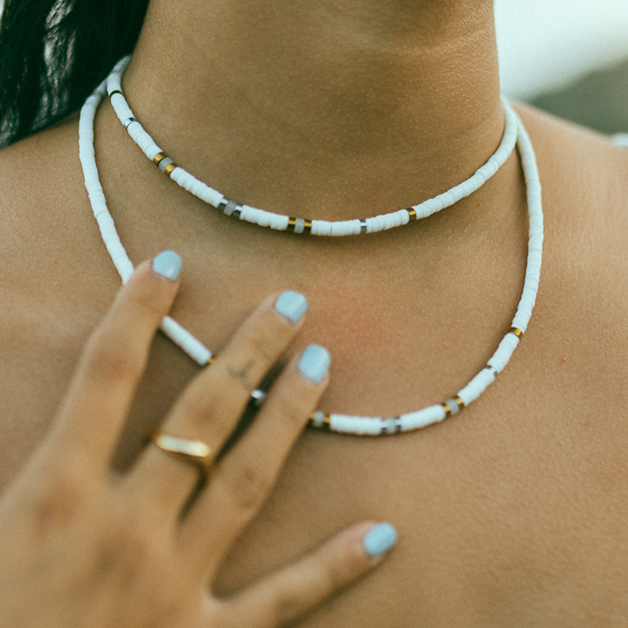 Amalfi Heishi Beaded Necklace