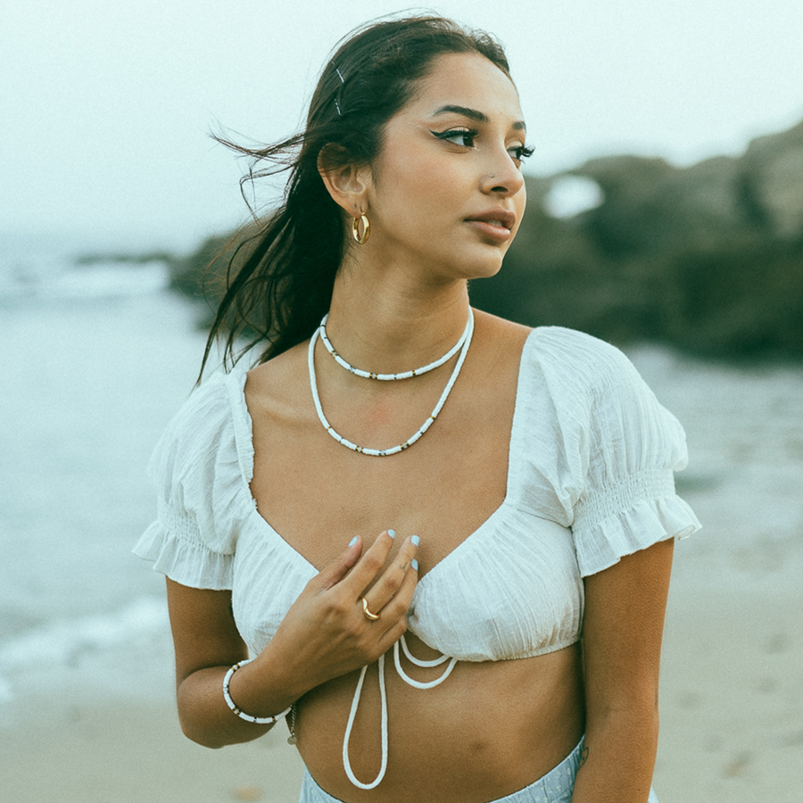 Amalfi Heishi Beaded Necklace