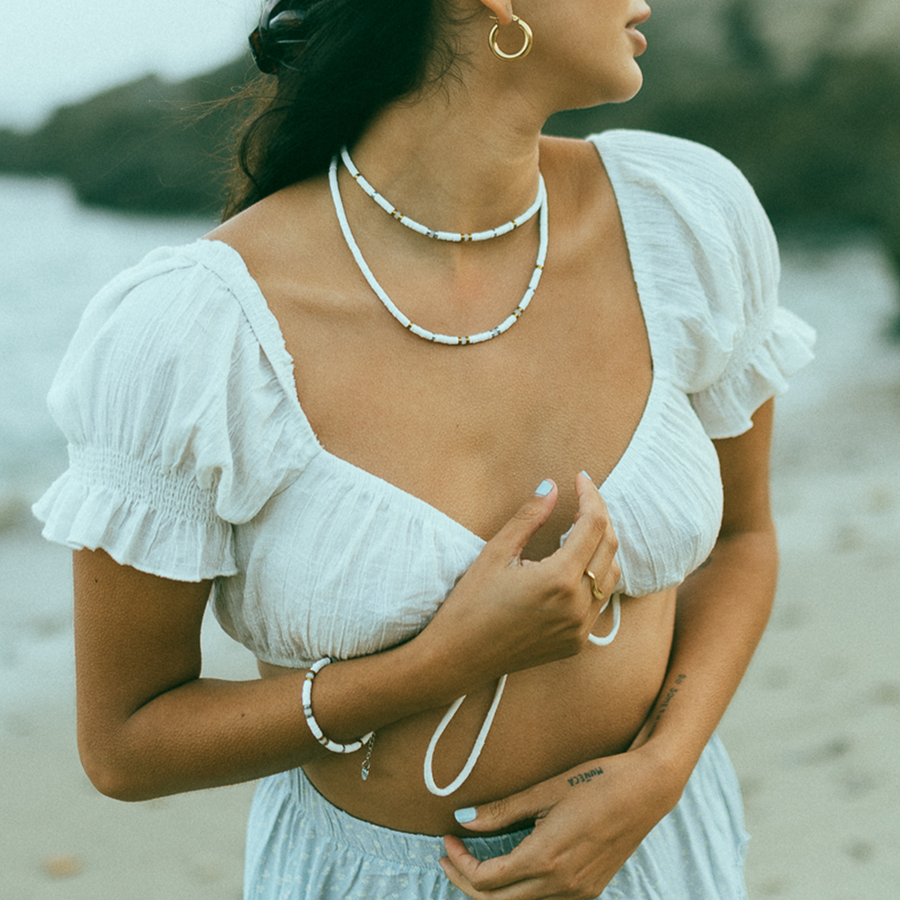 Amalfi Heishi Beaded Necklace
