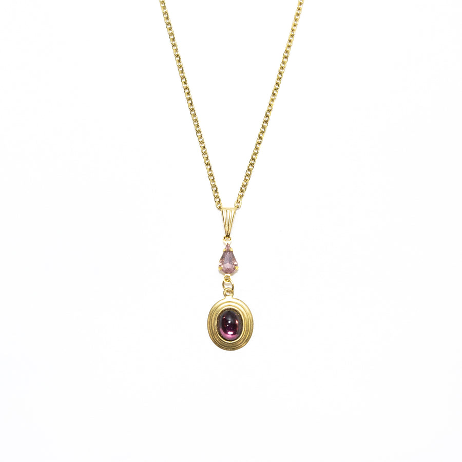 Shades of Amethyst Crystal Necklace