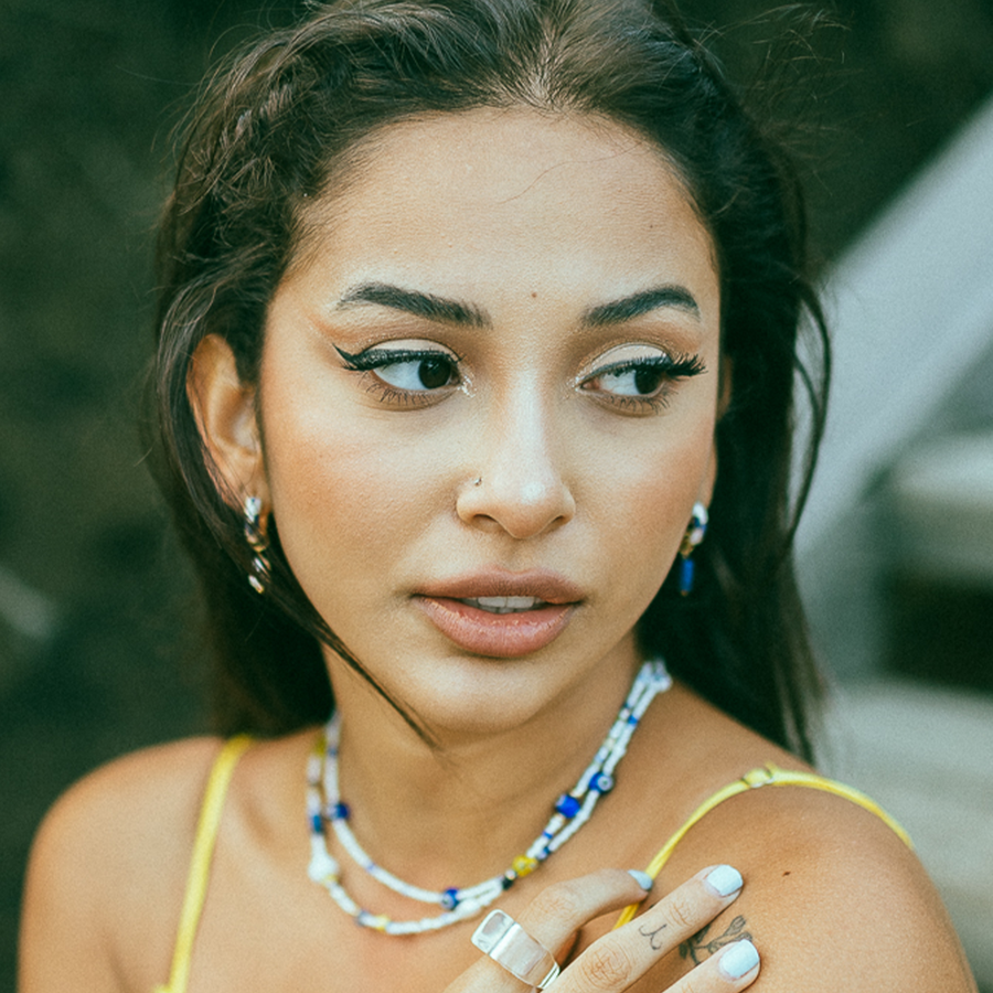 Positano Royal Blue Checkered Earrings