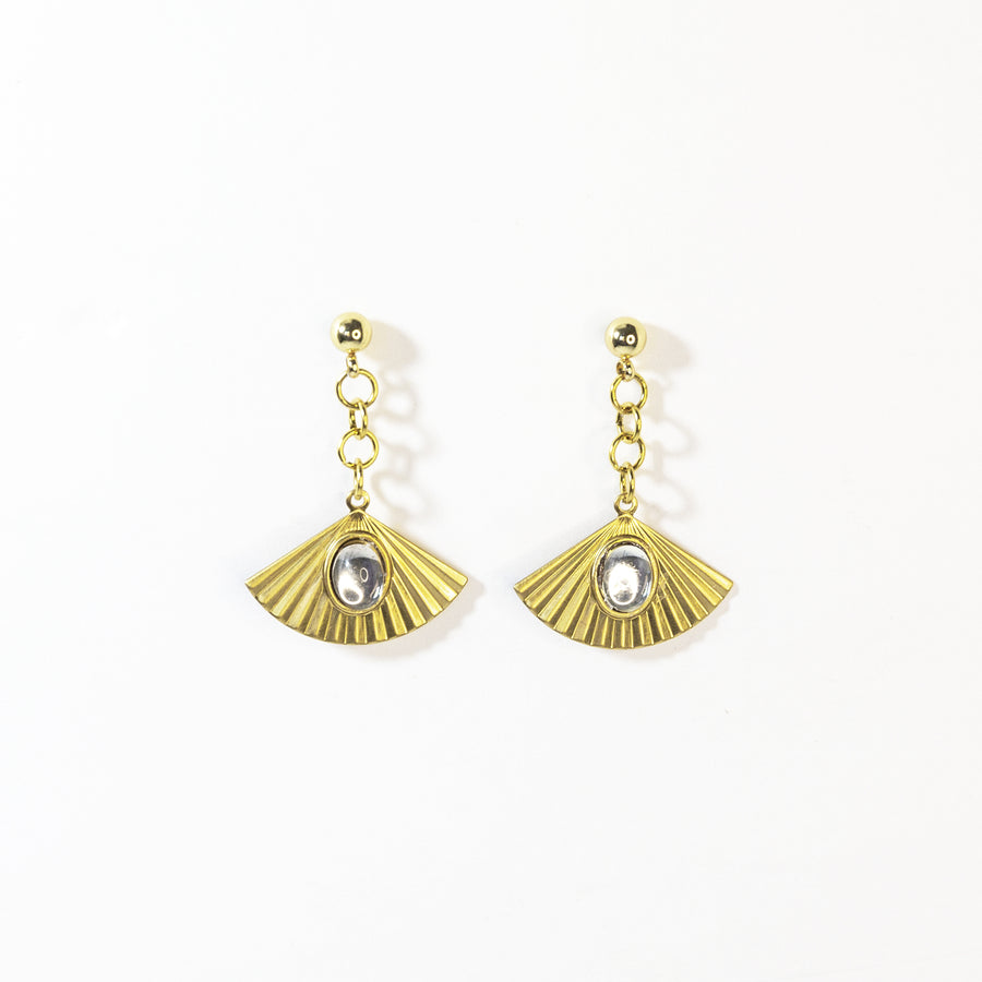 Crystal Glass Stone Drop Stud Earring