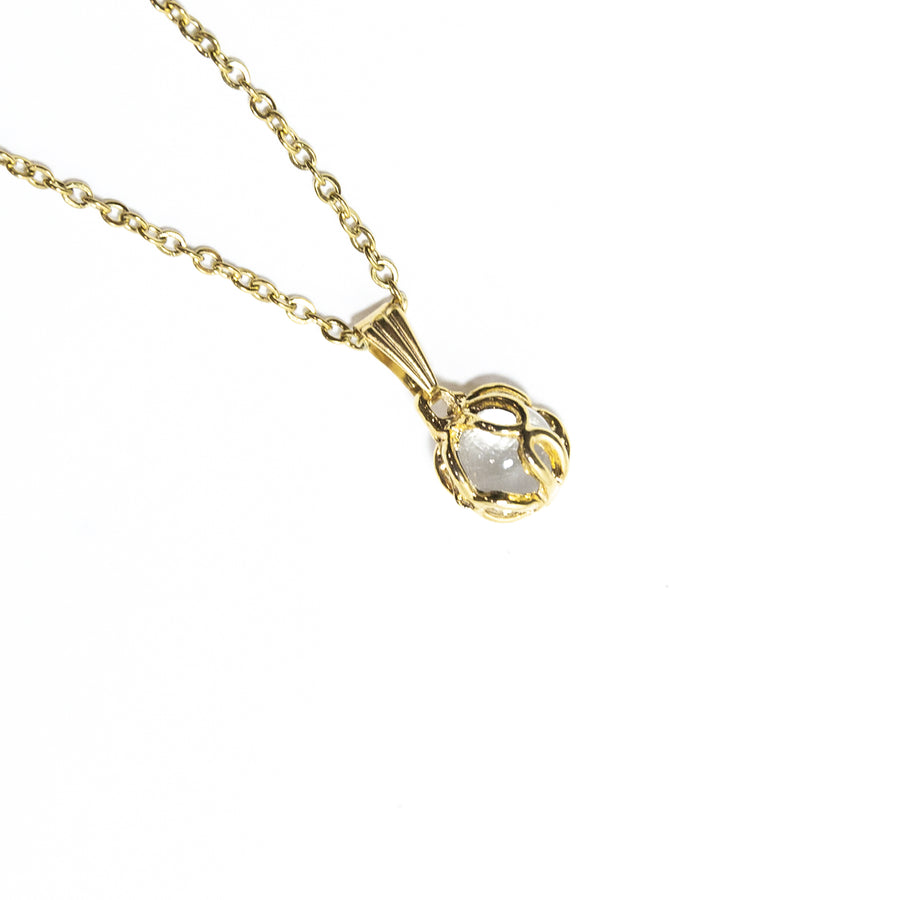 Victorian Caged Crystal Ball Necklace