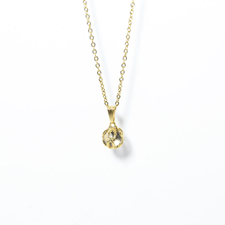 Victorian Caged Crystal Ball Necklace