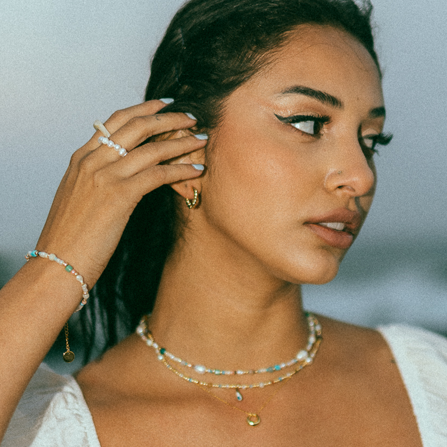 Maiori Freshwater Pearl Pastel Beaded Bracelet