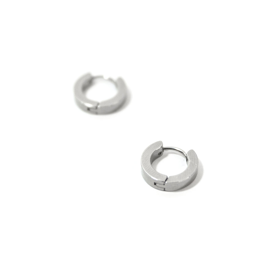 Danny Steel Hoops in Silver