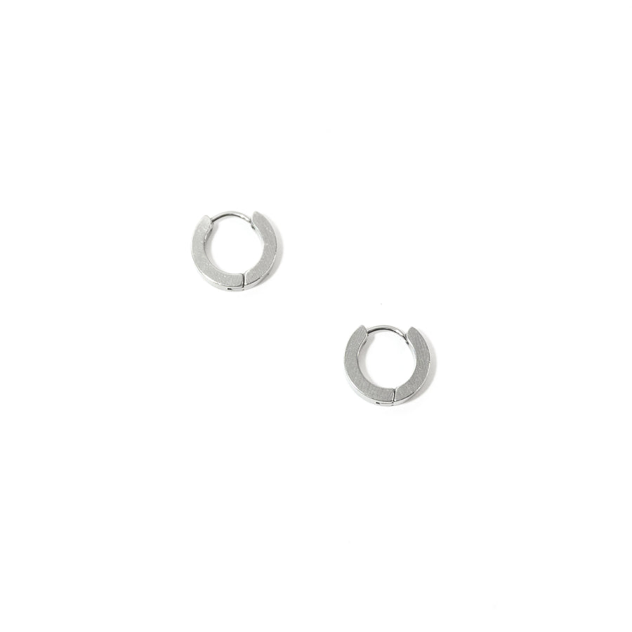 Danny Steel Hoops in Silver