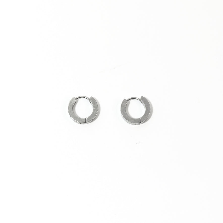 Danny Steel Hoops in Silver