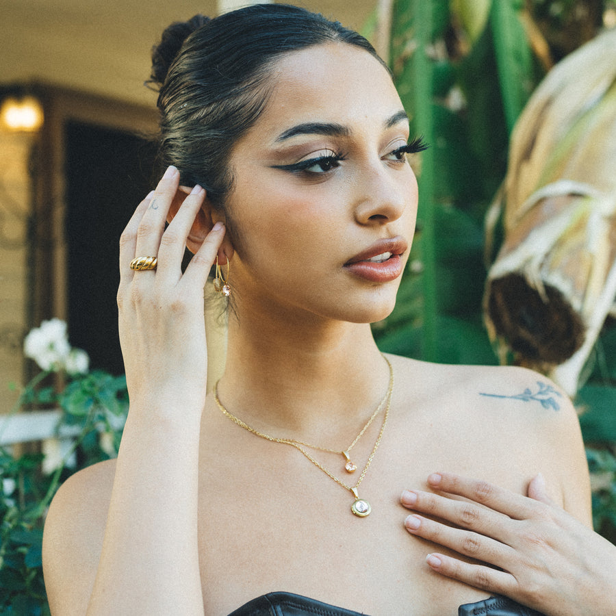 Vintage Rosaline Crystal Necklace