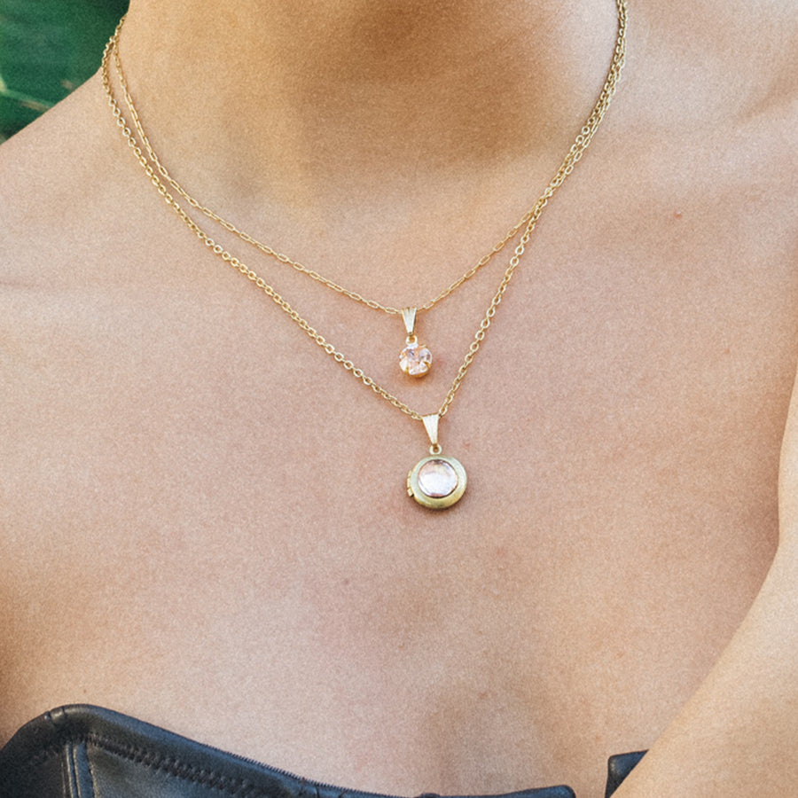 Vintage Rosaline Crystal Necklace